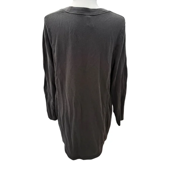 Athleta Faded Black Long Sleeve Sweatshirt Dress Size L - Picture 3 of 5